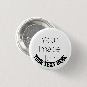 Benutzerdefinierter Foto-Button Pin – Text-Abzeich Button