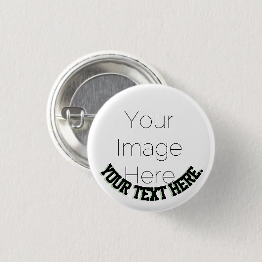 Benutzerdefinierter Foto-Button Pin – Text-Abzeich Button (Vorne & Hinten)