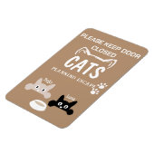 Benutzerdefinierter Foto Cat Planning Escape Door Magnet (Linke Seite)
