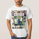 Benutzerdefinierter Foto Collage Herz und Text-T - T-Shirt (Vorderseite)