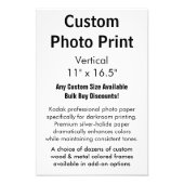 Benutzerdefinierter Foto-Druck - Vertikal 11 Zoll Fotodruck (Vorne)