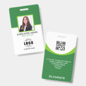 Benutzerdefinierter Foto-Firmenmitarbeiter-QR-Code Ausweis (Vorder- & Rückseite)