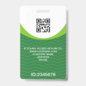 Benutzerdefinierter Foto-Firmenmitarbeiter-QR-Code Ausweis (Rückseite)