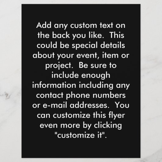 Benutzerdefinierter Foto-Flyer Flyer (Hinten)