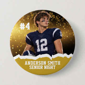Benutzerdefinierter Foto-Football-Senior-Night-But Button