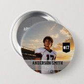 Benutzerdefinierter Foto-Fußball-MVP-Button-Anstec Button (Vorne & Hinten)