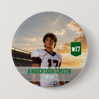 Benutzerdefinierter Foto-Fußball-MVP-Button-Anstec Button