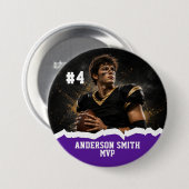 Benutzerdefinierter Foto-Fußball-MVP-Button-Pin Button (Vorne & Hinten)