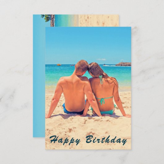Benutzerdefinierter Foto Geburtstagskarte Ihr eige (Vorne/Hinten)