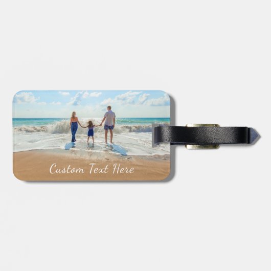 Benutzerdefinierter Foto-Gepäckanhänger Gestalten Gepäckanhänger (Rückseite horizontal)