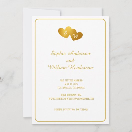 Benutzerdefinierter Foto-Hochzeitssatz Speichern d Save The Date (Rückseite)