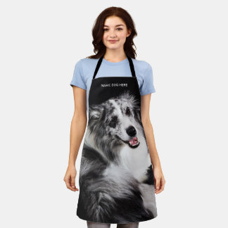 Benutzerdefinierter Foto Hund mit Name Schürze