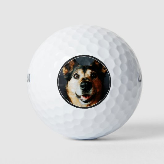 Benutzerdefinierter Foto-Hund-Vater Golfball (Vorderseite)