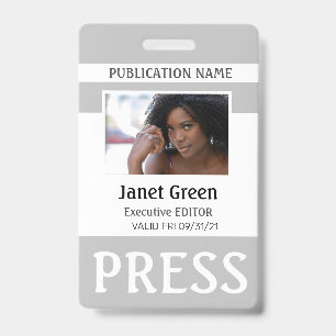 Benutzerdefinierter Foto-ID-Journalisten-Press-Pas Ausweis