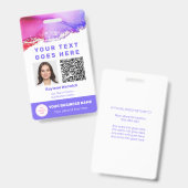 Benutzerdefinierter Foto-ID QR-Code für Mitarbeite Ausweis (Vorder- & Rückseite)