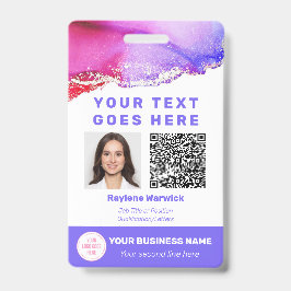 Benutzerdefinierter Foto-ID QR-Code für Mitarbeite Ausweis