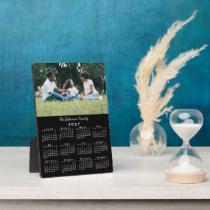 Benutzerdefinierter Foto-Kalender 2027 Schwarz Des Fotoplatte