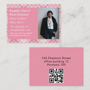 Benutzerdefinierter Foto-Krankenpfleger-QR-Code Visitenkarte