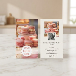 Benutzerdefinierter Foto-Logo-QR-Code-Bäckerei Visitenkarte