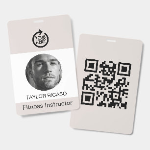 Benutzerdefinierter Foto-Logo-QR-Code Business Per Ausweis