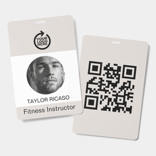 Benutzerdefinierter Foto-Logo-QR-Code Business Per Ausweis (Vorder- & Rückseite)