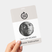 Benutzerdefinierter Foto-Logo-QR-Code Business Per Ausweis (Handheld)
