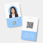 Benutzerdefinierter Foto-Logo-QR-Code-Mitarbeiter- Ausweis (Vorder- & Rückseite)