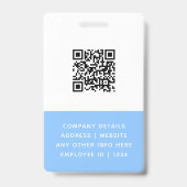 Benutzerdefinierter Foto-Logo-QR-Code-Mitarbeiter- Ausweis (Rückseite)