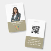Benutzerdefinierter Foto-Logo-QR-Code Mitarbeiter Ausweis (Vorder- & Rückseite)