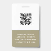 Benutzerdefinierter Foto-Logo-QR-Code Mitarbeiter Ausweis (Rückseite)