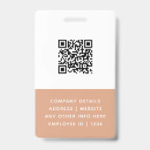 Benutzerdefinierter Foto-Logo-QR-Code-Mitarbeiter- Ausweis (Rückseite)