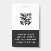 Benutzerdefinierter Foto-Logo-QR-Code-Mitarbeiter Ausweis (Rückseite)