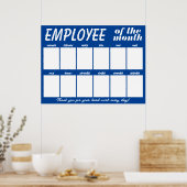 Benutzerdefinierter Foto-Mitarbeiter der Monatsanz Poster (Küche)