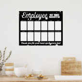 Benutzerdefinierter Foto-Mitarbeiter der Monatsanz Poster (Küche)