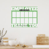 Benutzerdefinierter Foto-Mitarbeiter der Monatsanz Poster (Küche)