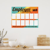 Benutzerdefinierter Foto-Mitarbeiter der Monatsanz Poster (Küche)