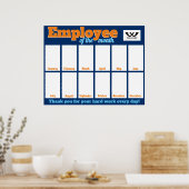 Benutzerdefinierter Foto-Mitarbeiter der Monatsanz Poster (Küche)