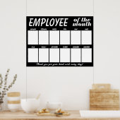 Benutzerdefinierter Foto-Mitarbeiter der Monatsanz Poster (Küche)