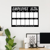 Benutzerdefinierter Foto-Mitarbeiter der Monatsanz Poster (Heimbüro)