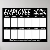 Benutzerdefinierter Foto-Mitarbeiter der Monatsanz Poster (Vorne)