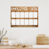 Benutzerdefinierter Foto-Mitarbeiter der Monatsanz Poster (Küche)