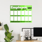 Benutzerdefinierter Foto Mitarbeiter des Monats-Di Poster (Heimbüro)