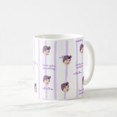 Benutzerdefinierter Foto-Mug mit süßem Bogenmuster Kaffeetasse (VorderseiteRechts)