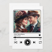 Benutzerdefinierter Foto Music Player Einladung (Vorne/Hinten)
