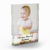 Benutzerdefinierter Foto Name I Liebe Sie Mami (Links)