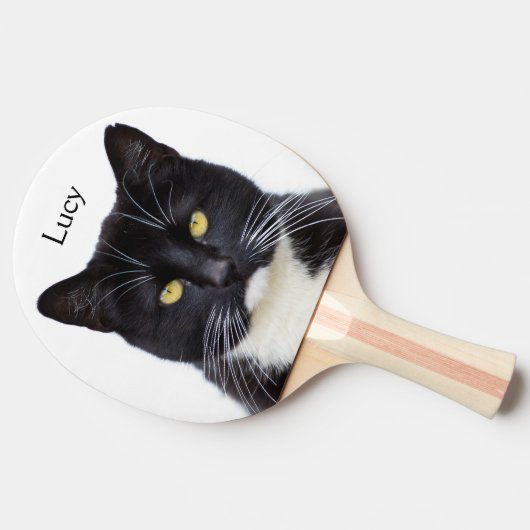 Benutzerdefinierter Foto Name Katzenpingpongpaddel Tischtennis Schläger (Seitenansicht)