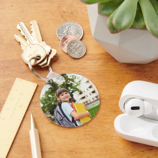 Benutzerdefinierter Foto Name Star Schlüsselanhäng Schlüsselanhänger (Schreibtisch)