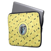 Benutzerdefinierter Foto Name Sunshine Schwarze Pa Laptopschutzhülle (Vorderseite Links)