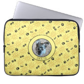 Benutzerdefinierter Foto Name Sunshine Schwarze Pa Laptopschutzhülle (Vorderseite)