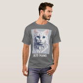 Benutzerdefinierter Foto Name Text Personalisiert T-Shirt (Vorne ganz)